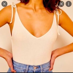 Reformation Amelia ribbed tie strap